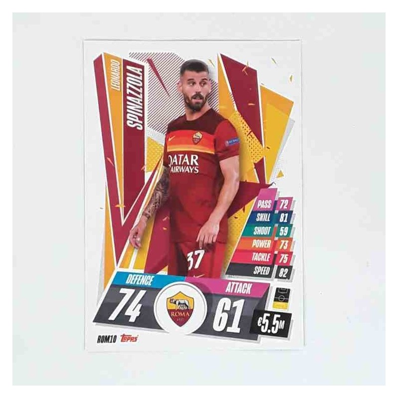 Match Attax Champions League Topps 2020 Leonardo Spinazzola Roma ROM10