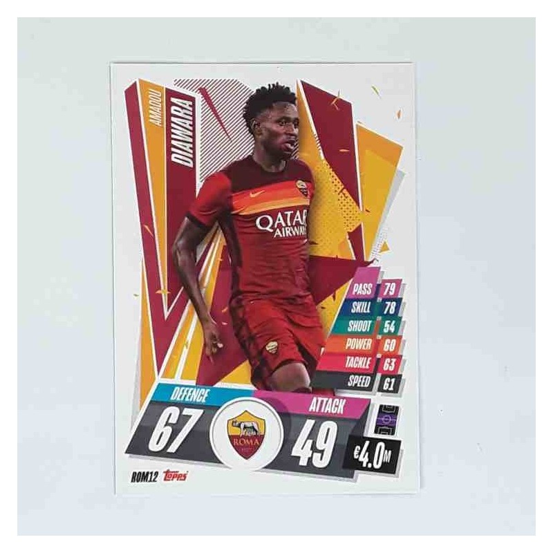 Match Attax Champions League Topps 2020 Amadou Diawara Roma ROM12