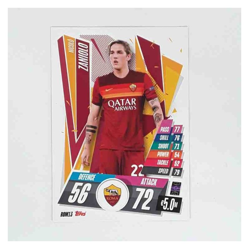 Match Attax Champions League Topps 2020 Nicolò Zaniolo Roma ROM13