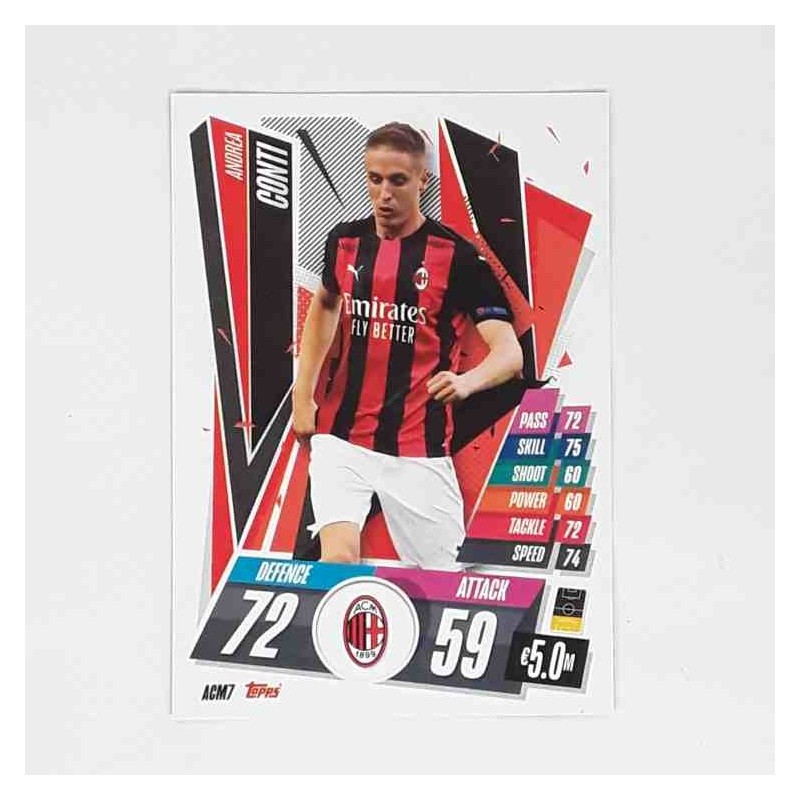 Match Attax Champions League Topps 2020 Andrea Conti AC Milan ACM7