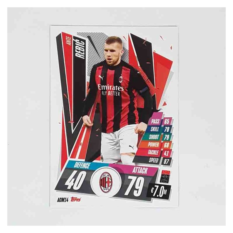 Match Attax Champions League Topps 2020 Ante Rebic AC Milan ACM14