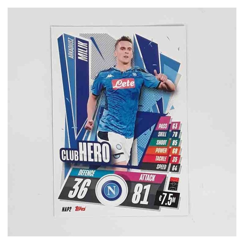 Match Attax Champions League Topps 2020 Arkadiusz Milik Napoli NAP2