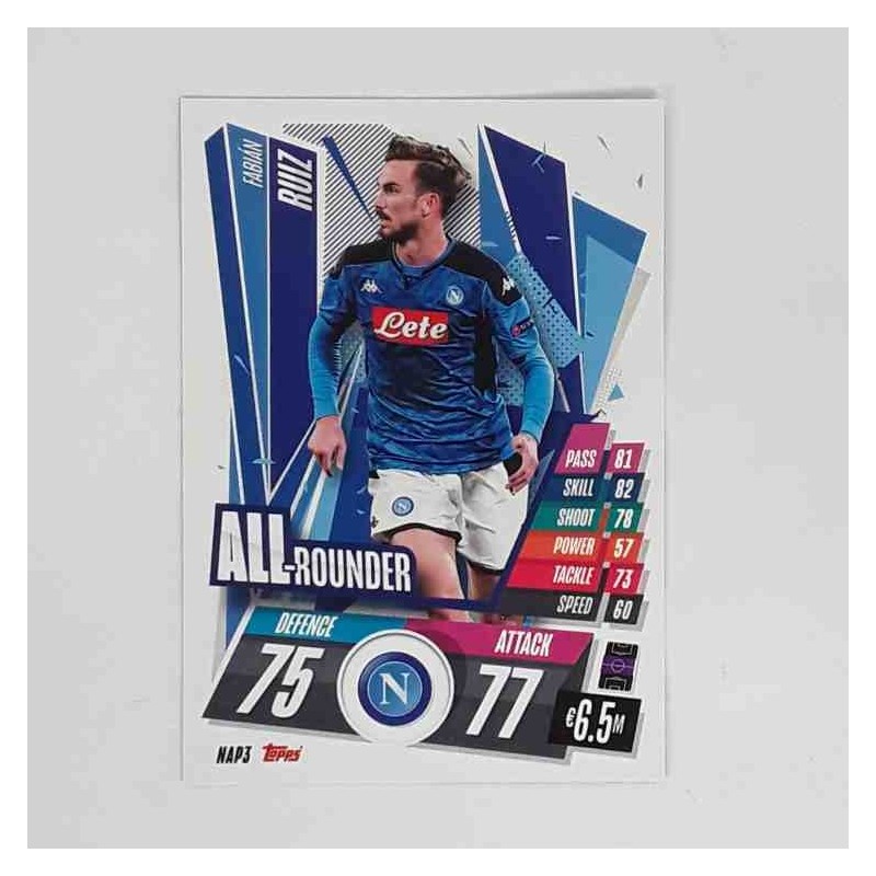 Match Attax Champions League Topps 2020 Fabian Ruiz Napoli NAP3