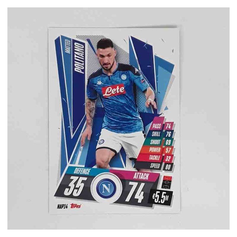 Match Attax Champions League Topps 2020 Matteo Politano Napoli NAP14