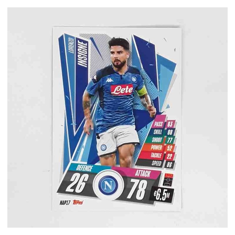 Match Attax Champions League Topps 2020 Lorenzo Insigne Napoli NAP17