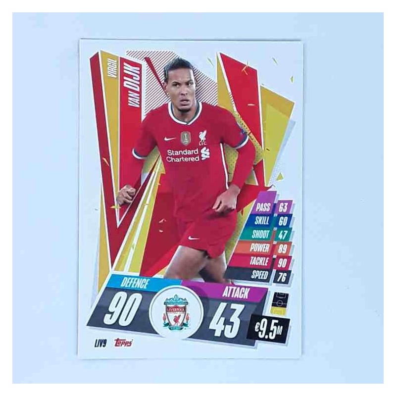 Match Attax Champions League Topps 2020 Virgil van Dijk Liverpool FC LIV9