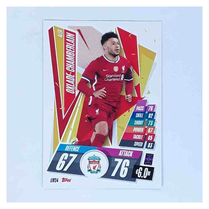 Match Attax Champions League Topps 2020 Alex Oxlade-Chamberlain Liverpool FC LIV14