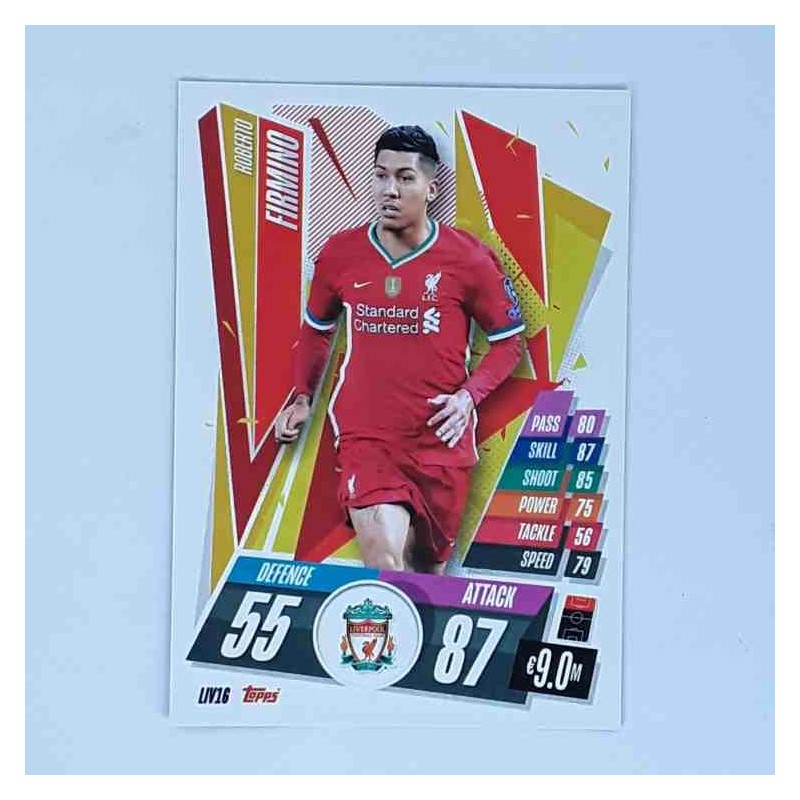 Match Attax Champions League Topps 2020 Roberto Firmino Liverpool FC LIV16