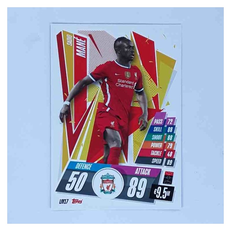 Match Attax Champions League Topps 2020 Sadio Mané Liverpool FC LIV17