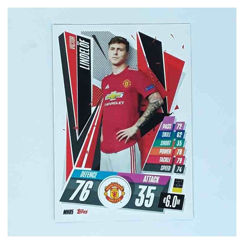 Match Attax Champions League Topps 2020 Victor Lindelöf Manchester United MNU5