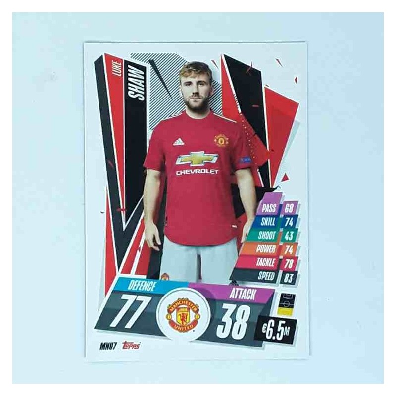 Match Attax Champions League Topps 2020 Luke Shaw Manchester United MNU7