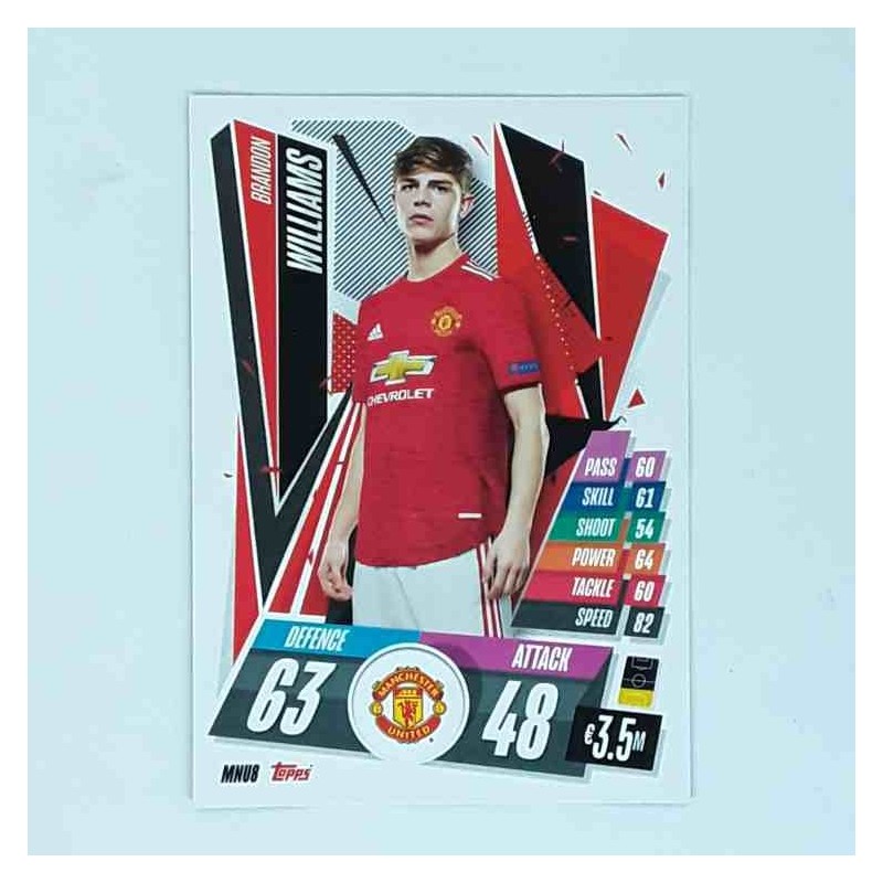 Match Attax Champions League Topps 2020 Brandon Williams Manchester United MNU8