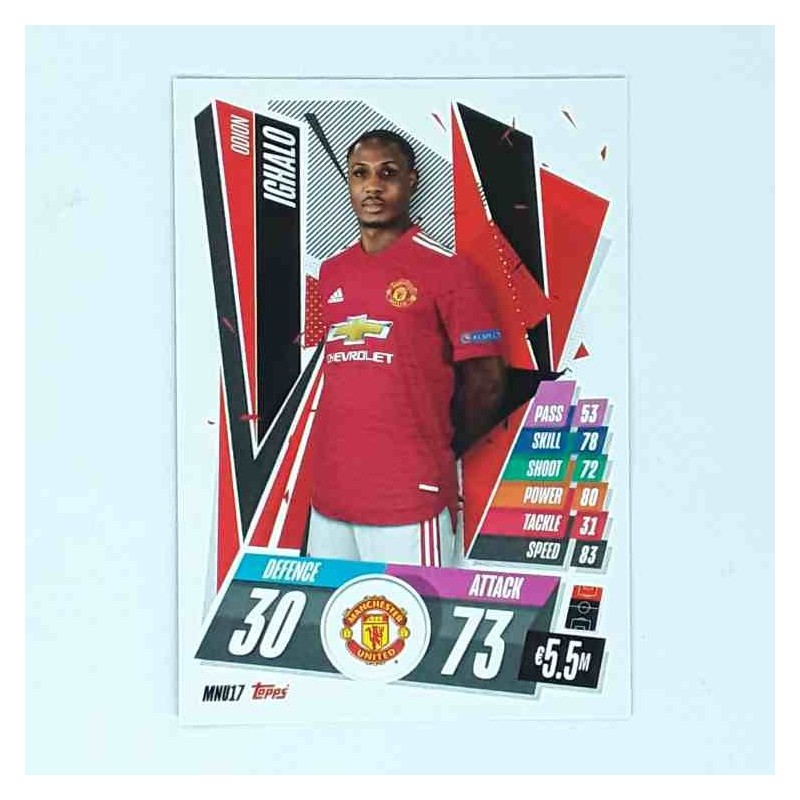 Match Attax Champions League Topps 2020 Odion Ighalo Manchester United MNU17