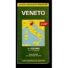 Depliant Veneto carta stradale scala 1:250.000 anni 80