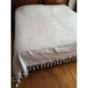 Coperta letto matrimoniale damascata cotone fatta a mano vintage