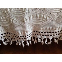 Coperta letto matrimoniale cotone fatta a mano vintage