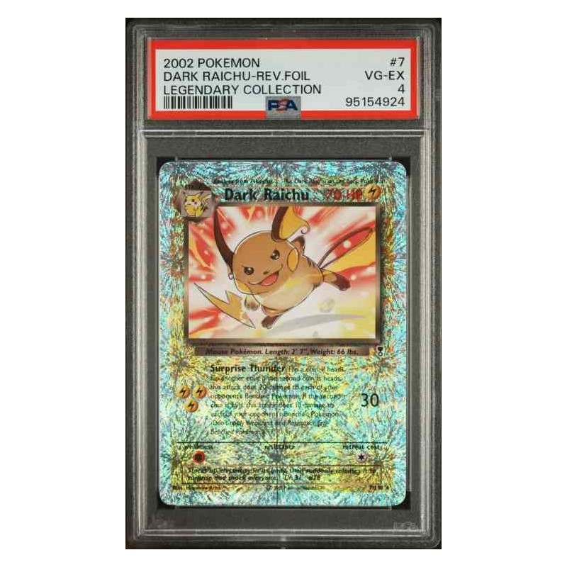 2002 POKEMON LEGENDARY COLLECTION 7/110 DARK RAICHU-REVERSE FOIL