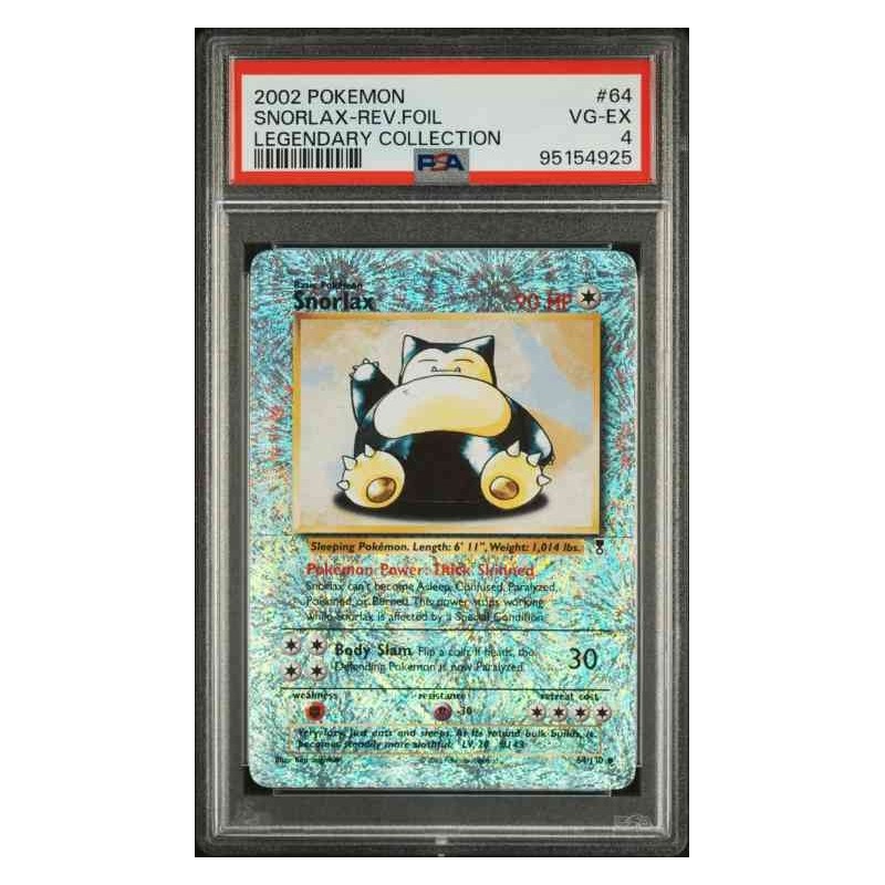 2002 POKEMON LEGENDARY COLLECTION 64/110 SNORLAX-REVERSE FOIL