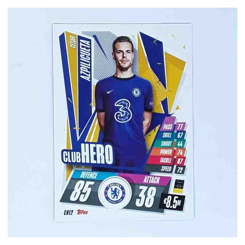 Match Attax Champions League Topps 2020 César Azpilicueta Chelsea CHE2