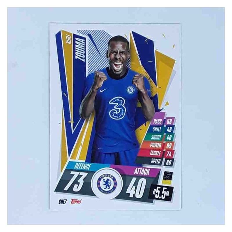 Match Attax Champions League Topps 2020 Kurt Zouma Chelsea CHE7