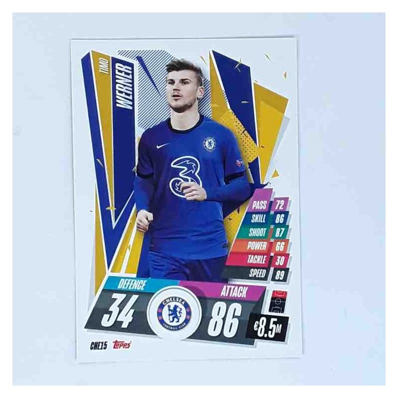 Match Attax Champions League Topps 2020 Timo Werner Chelsea CHE15