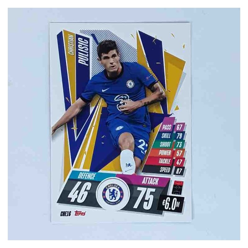 Match Attax Champions League Topps 2020 Christian Pulisic Chelsea CHE16