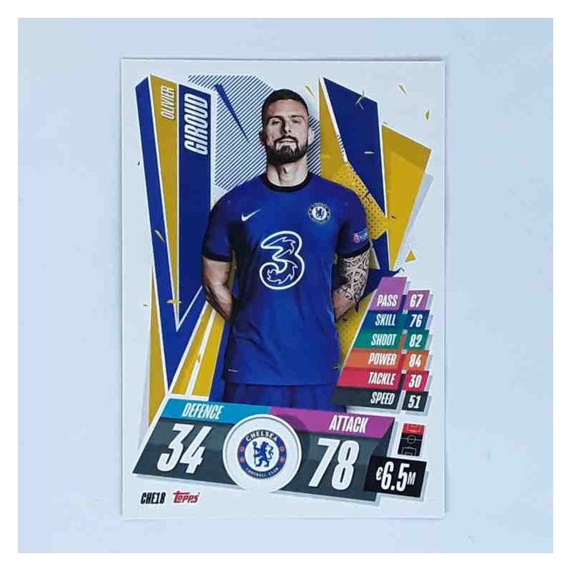 Match Attax Champions League Topps 2020 Olivier Giroud Chelsea CHE18