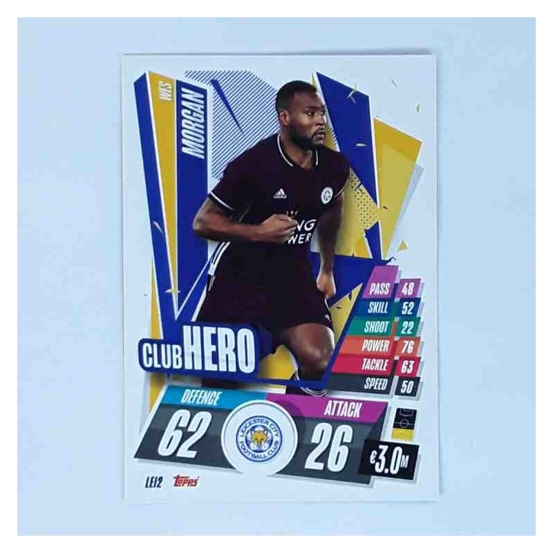 Match Attax Champions League Topps 2020 Wes Morgan Leicester City LEI2