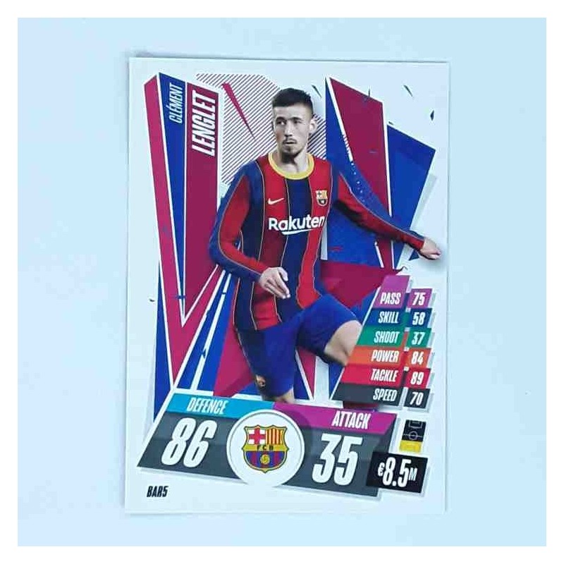 Match Attax Champions League Topps 2020 Clément Lenglet Barcelona BAR5