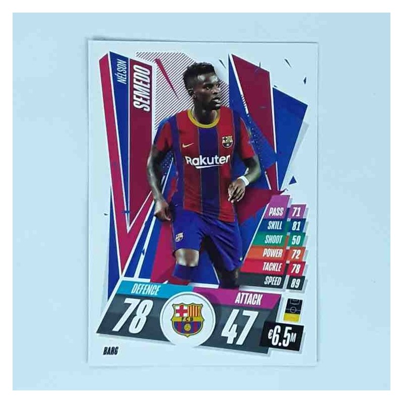 Match Attax Champions League Topps 2020 Nélson Semedo Barcelona BAR6