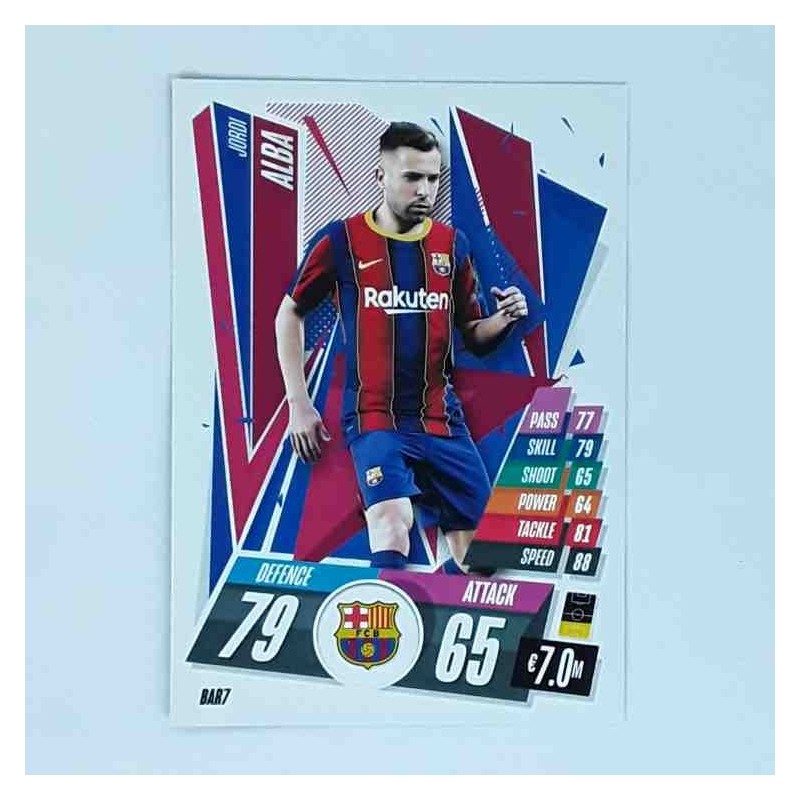 Match Attax Champions League Topps 2020 Jordi Alba Barcelona BAR7