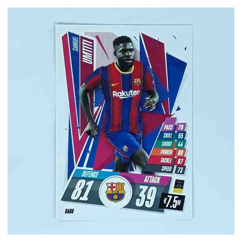 Match Attax Champions League Topps 2020 Samuel Umtiti Barcelona BAR8