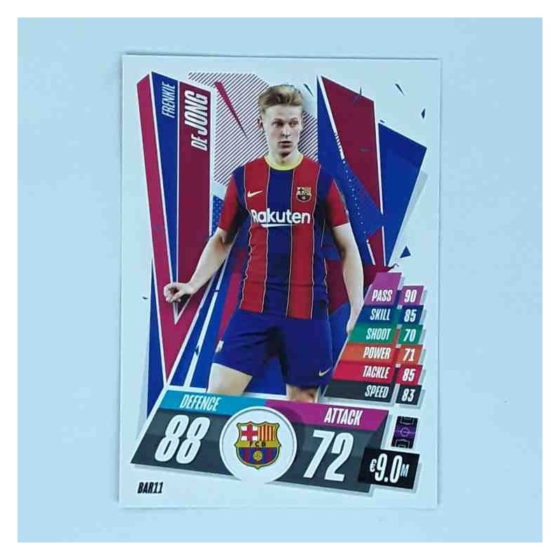 Match Attax Champions League Topps 2020 Frenkie de Jong Barcelona BAR11