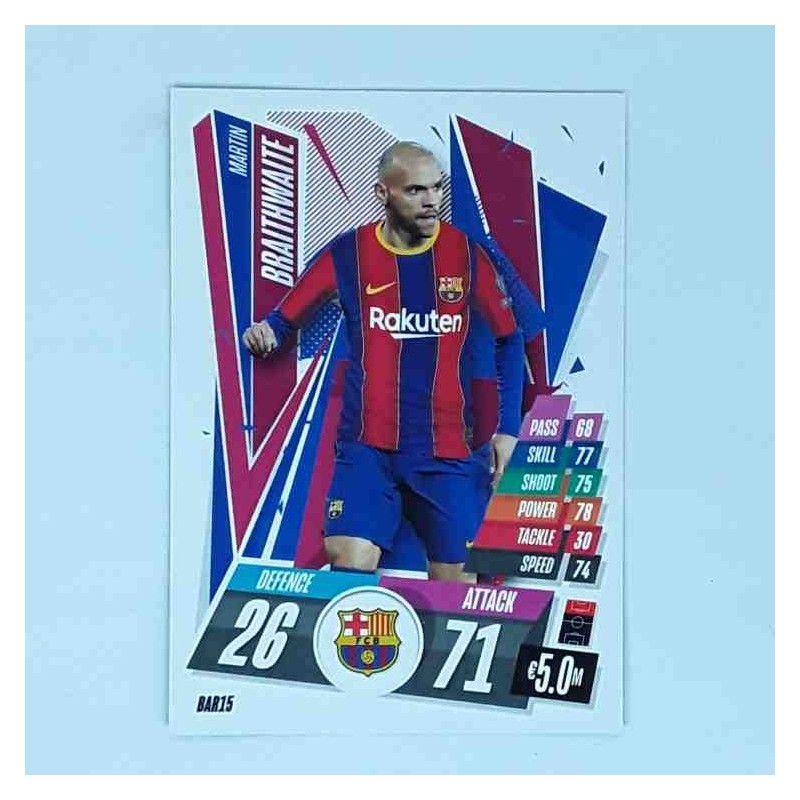 Match Attax Champions League Topps 2020 Martin Braithwaite Barcelona BAR15