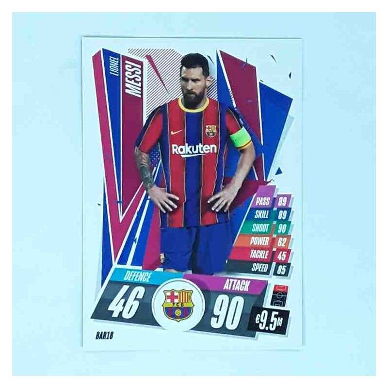 Match Attax Champions League Topps 2020 Lionel Messi Barcelona BAR18