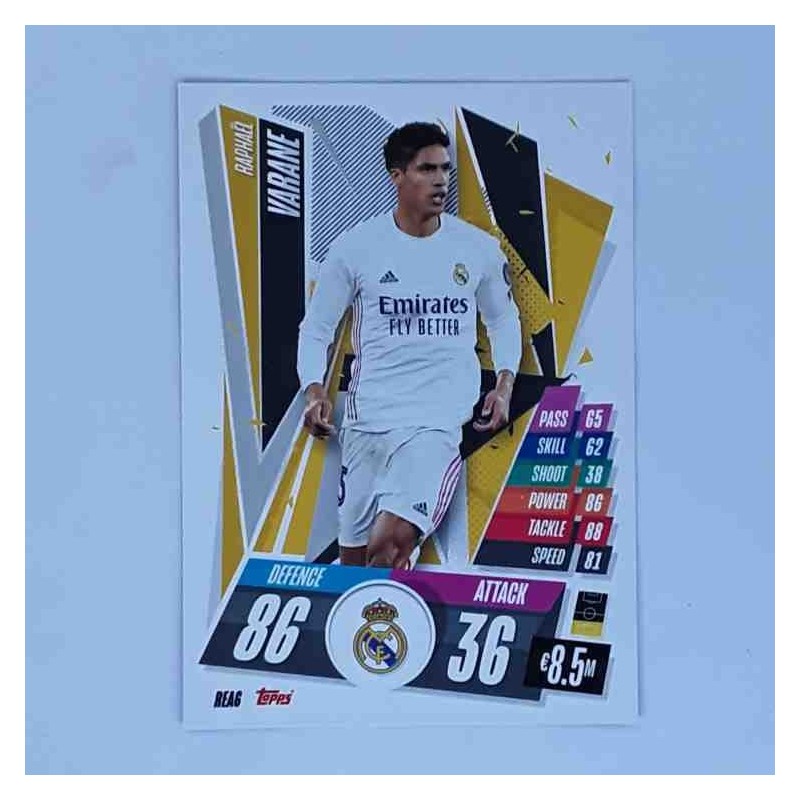 Match Attax Champions League Topps 2020 Raphaël Varane Real Madrid REA6