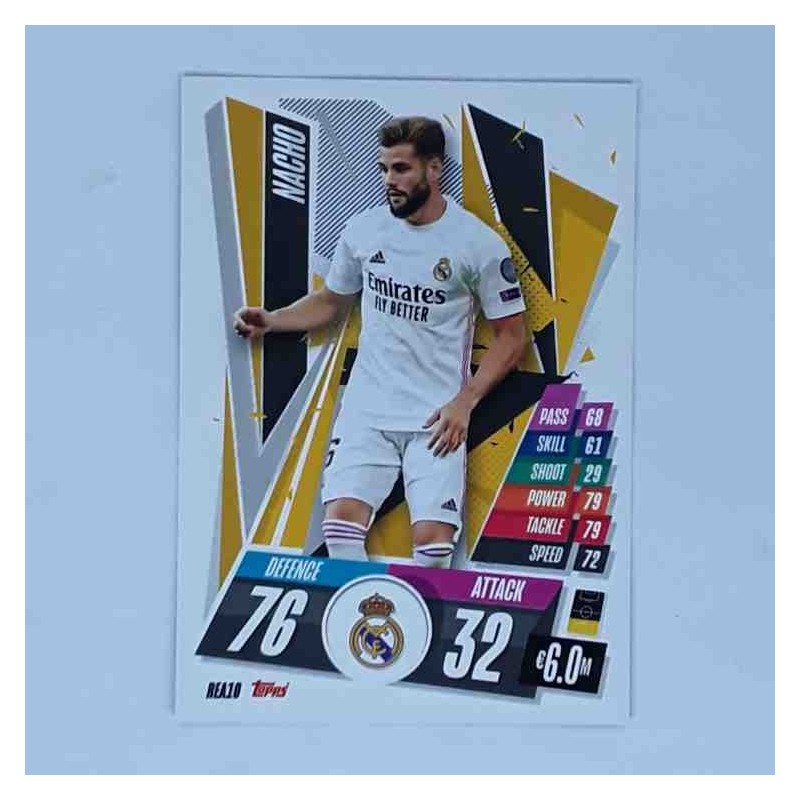 Match Attax Champions League Topps 2020 Nacho Fernández Real Madrid REA10