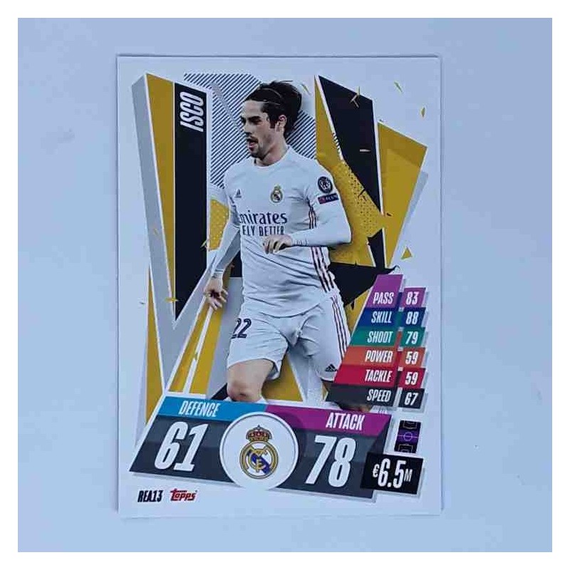 Match Attax Champions League Topps 2020 Isco Real Madrid REA13