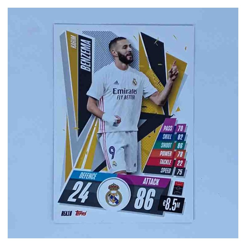 Match Attax Champions League Topps 2020 Karim Benzema Real Madrid REA18