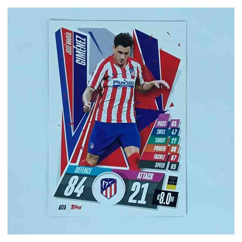 Match Attax Champions League Topps 2020 José María Giménez Atletico Madrid ATL5