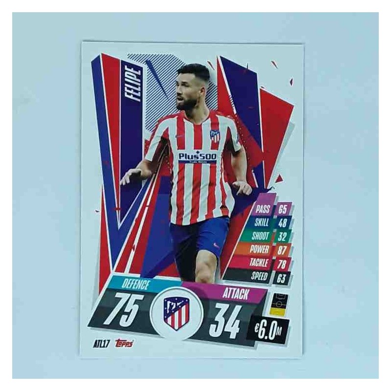 Match Attax Champions League Topps 2020 Felipe Atletico Madrid ATL17