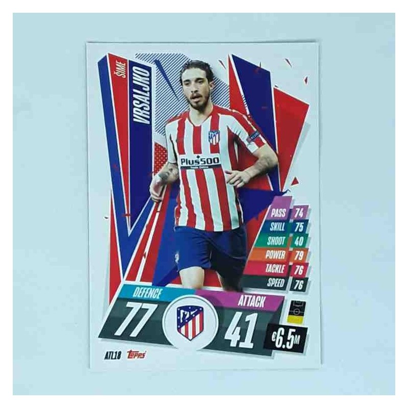 Match Attax Champions League Topps 2020 Šime Vrsaljko Atletico Madrid ATL18