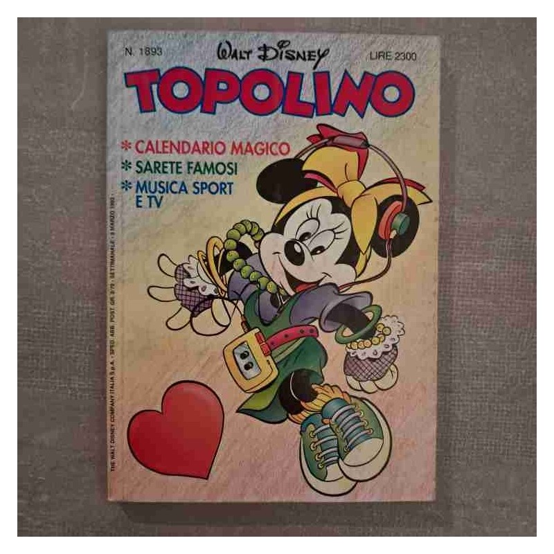 Topolino Libretto n. 1893 Walt Disney