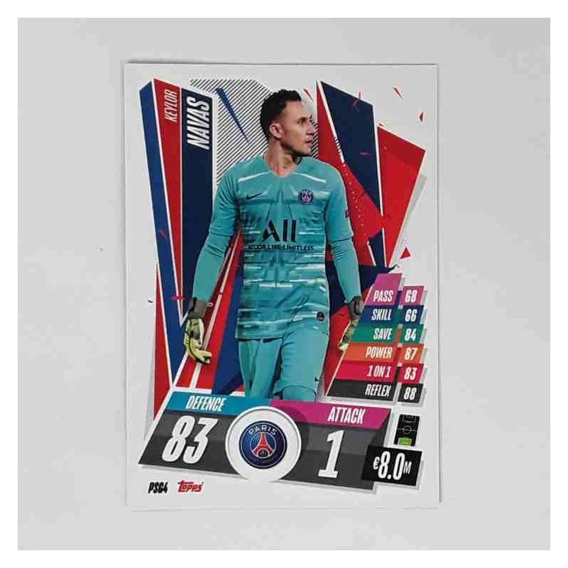 Match Attax Champions League Topps 2020 Keylor Navas Paris Saint-Germain PSG4