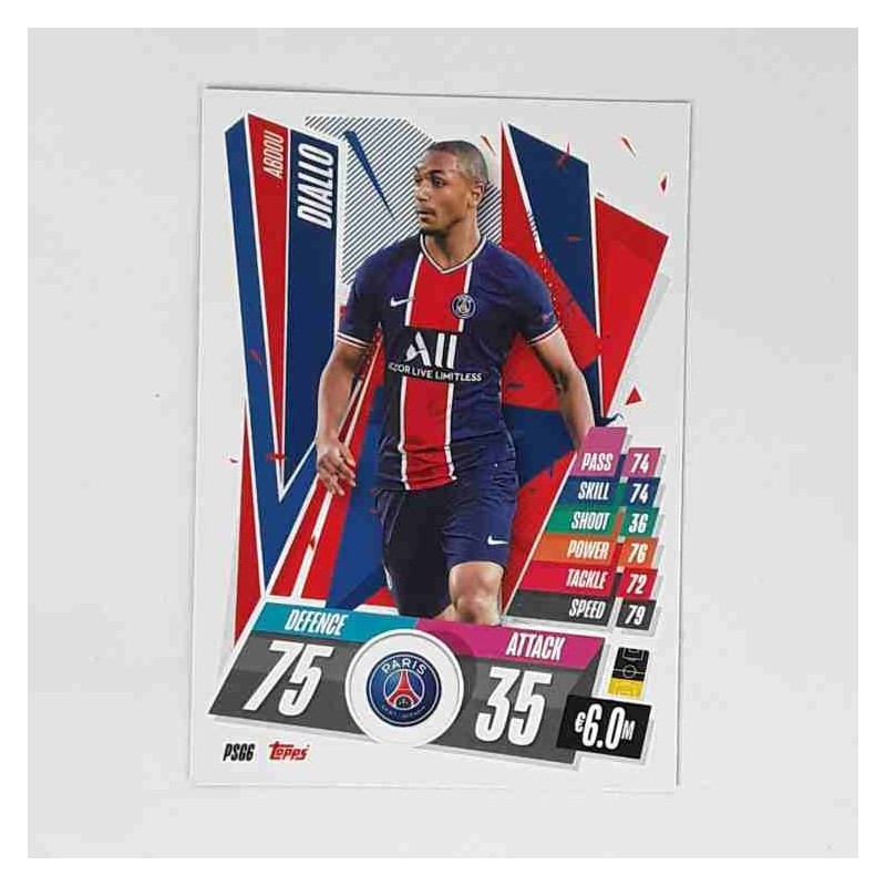 Match Attax Champions League Topps 2020 Abdou Diallo Paris Saint-Germain PSG6