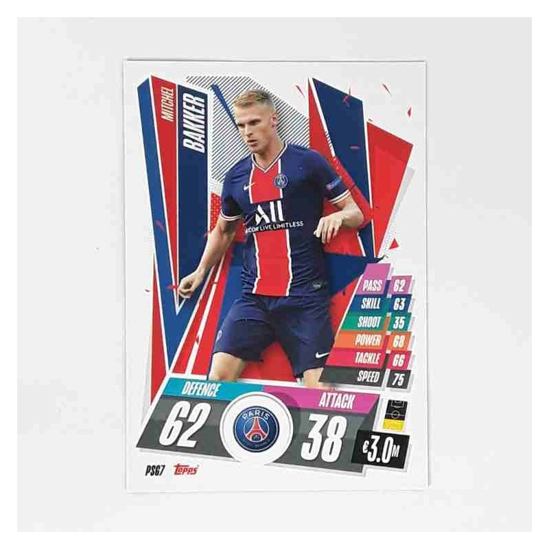 Match Attax Champions League Topps 2020 Mitchel Bakker Paris Saint-Germain PSG7