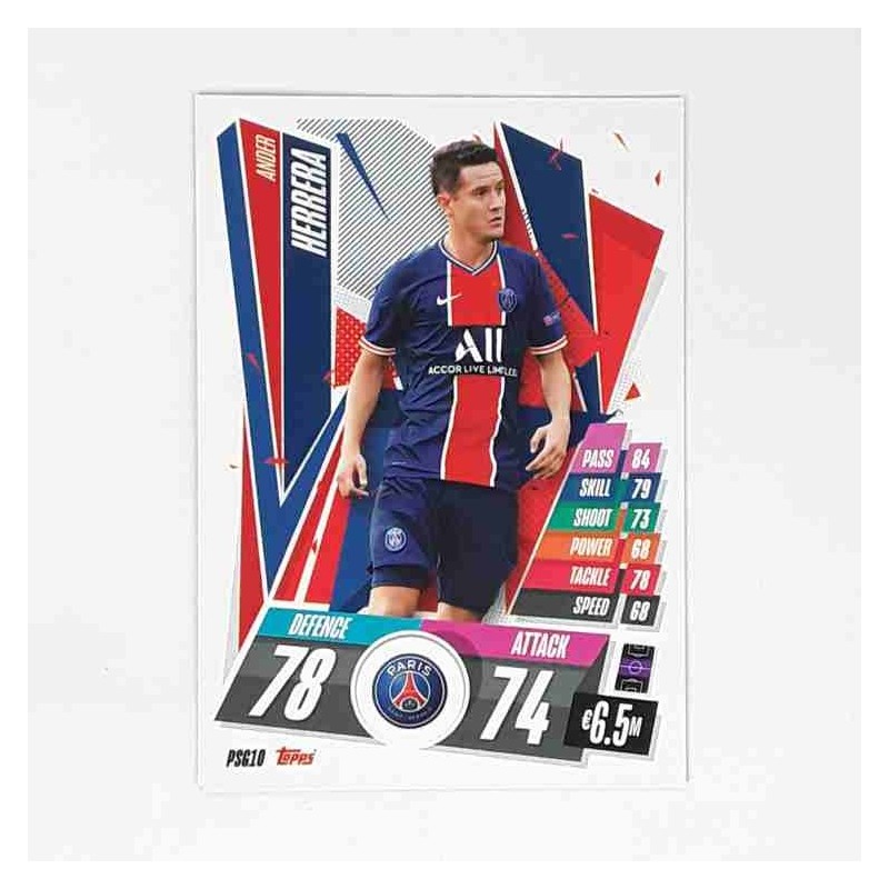 Match Attax Champions League Topps 2020 Ander Herrera Paris Saint-Germain PSG10