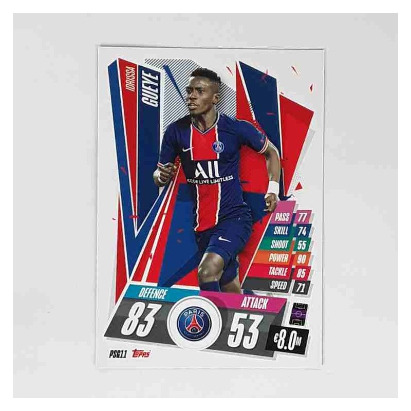 Match Attax Champions League Topps 2020 Idrissa Gueye Paris Saint-Germain PSG11