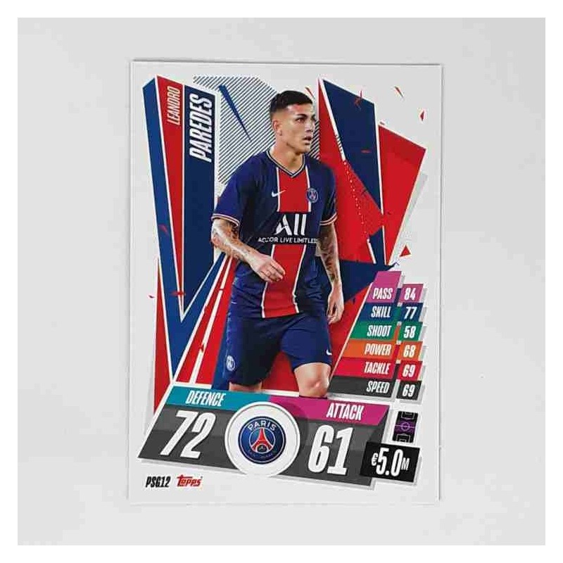 Match Attax Champions League Topps 2020 Leandro Paredes Paris Saint-Germain PSG12