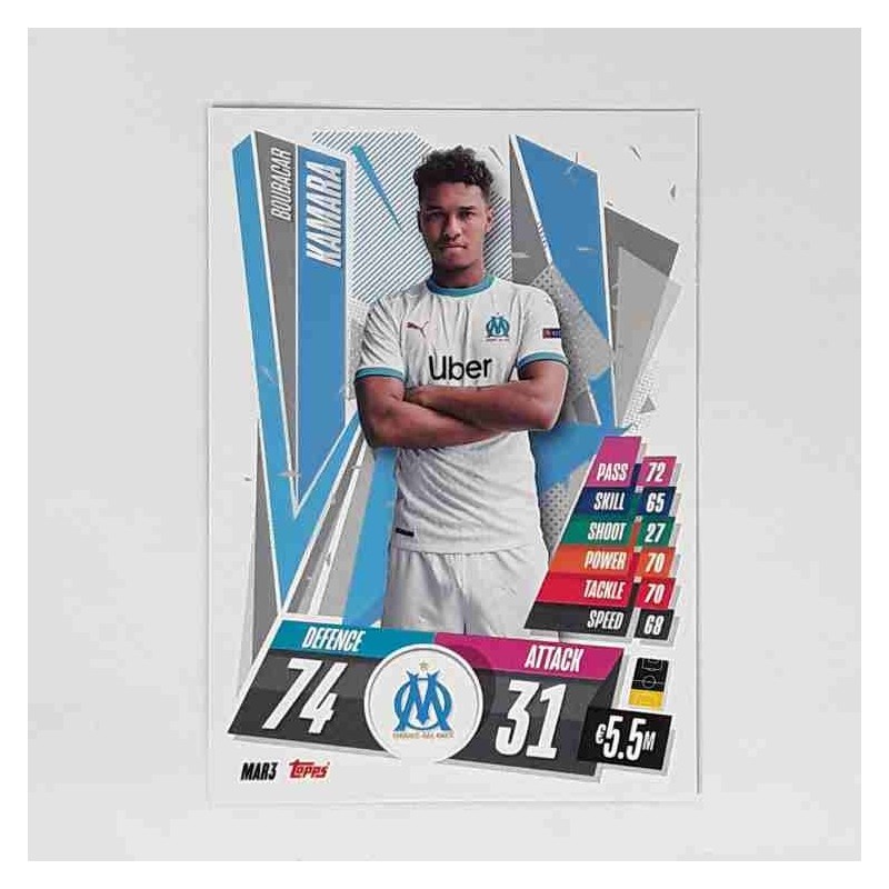 Match Attax Champions League Topps 2020 Boubacar Kamara Olympique De Marseille 37681